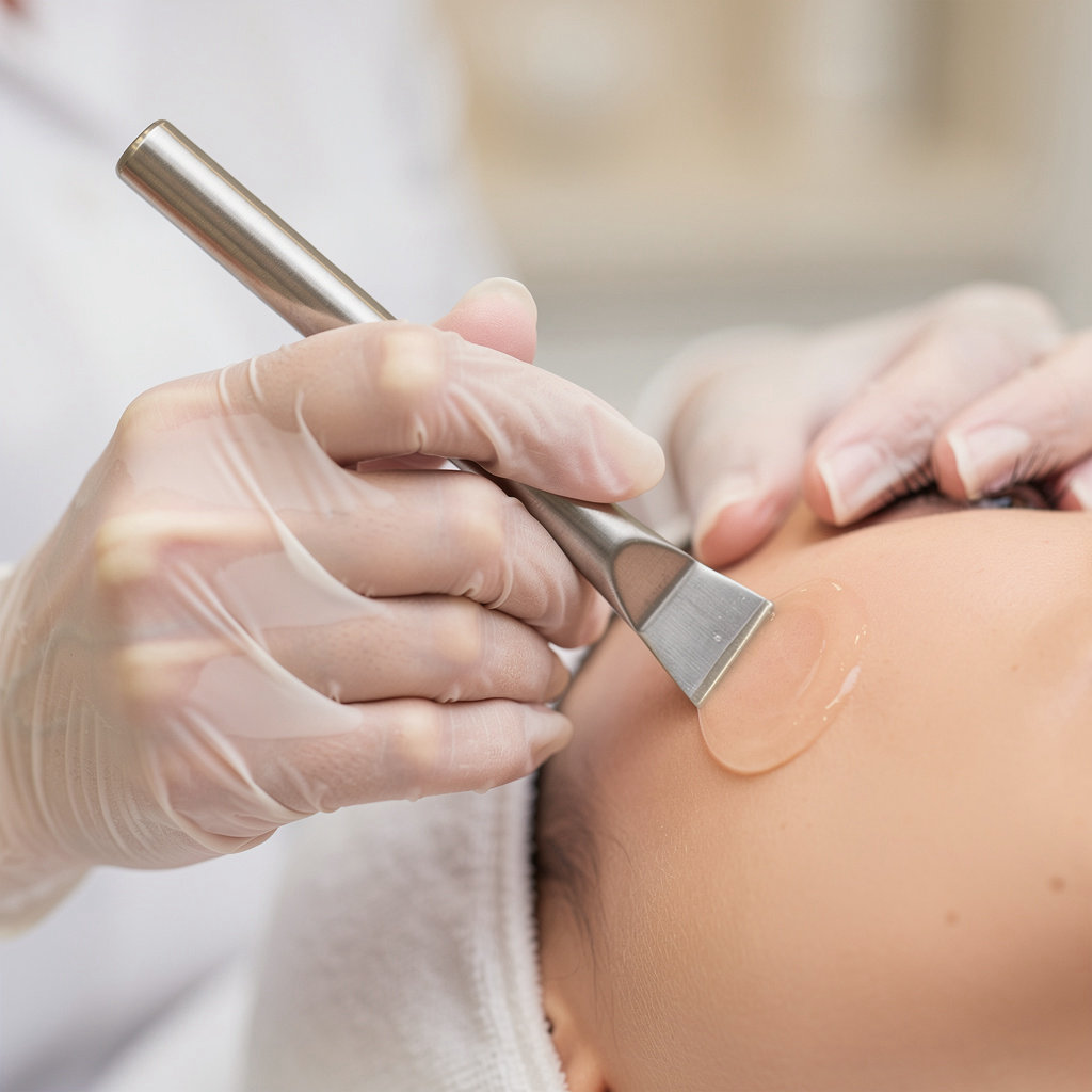 Pure Skin Solutions professional providing a personalized facial treatment in Aurora, IL
