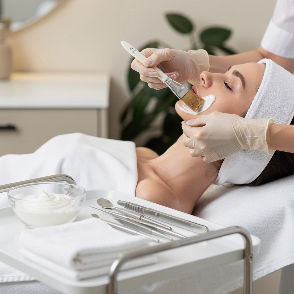 Pure Skin Solutions professional esthetician providing a personalized, high-quality skin care treatment in Aurora, IL