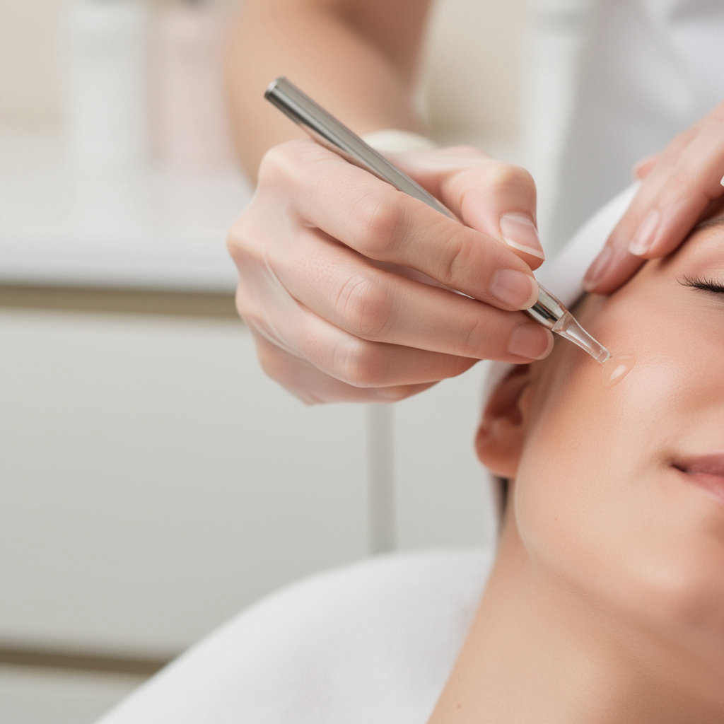 Pure Skin Solutions expert Fatimah Kahiga providing personalized skin care consultation in Aurora, IL